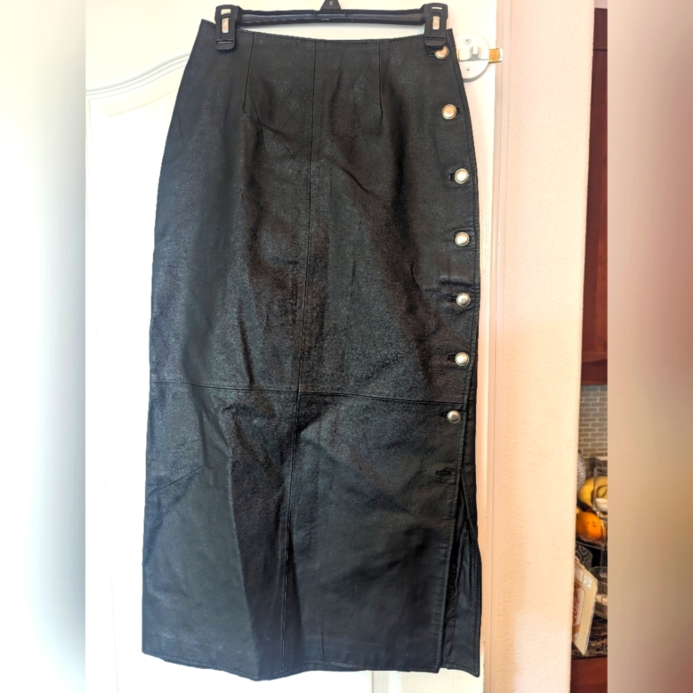 Vintage leather skirt